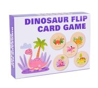 Genérico Matching Game, Developmental Toys, Logical Thinking Educational Dinosaur Pattern Wooden Material Compact Size Lightweight Build, Learning Toys for Children, 6.81x5x1.18inches