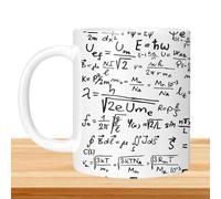 Generico Matemáticas - Con humor nerd, jarrón con citas científicas, vasos motivacionales para el estudio | Acabado gráfico con símbolos nítidos, mango cómodo en forma Bilan