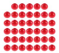 Genérico Materiales para Manualidades 100 Cuentas de Madera Grandes Rojas Agujeros Amplios, Redondas para Decoración de Hogar Rústico, Guirnaldas y Joyería Creativa Infantil