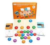 Genérico Math Games for Kids - 9.06 Inch Addition & Subtraction Math Games | Wood Decomposition Set - Number Card Learning Board for Developing Motor Skills, Ideal for Toddleřs Homeschool and Travel