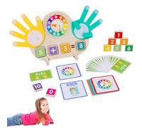Genérico Math Manipulatives Addition Subtraction Game, Math Manipulatives Number Counting Blocks, Digital Card Design and Clock Board, for 3-8 Years Old Boys Girls Children Toddler (C#1-1 PCS)