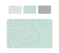 Genérico Matmend Bath Mat, Matmend Bath Mat, Water Absorbing Rug Outside Shower, Diatomaceous Earth Stone Material, Quick Drying Non-Slip Shower Mats, for Floor Easy to Clean (Green,19.7 × 31.5 in)