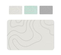 Genérico Matmend Bath Mat, Matmend Bath Mat, Water Absorbing Rug Outside Shower, Diatomaceous Earth Stone Material, Quick Drying Non-Slip Shower Mats, for Floor Easy to Clean (White,23.6 × 35.4 in)