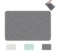 Genérico Matmend Bath Mat, Matmend Stone Bath Mat, Diatomaceous Earth Stone Mats Quick Dry, Easy to Clean, Stones Mats Set for A Luxurious & Dry Bathroom (Gray,15.75 * 23.62in)