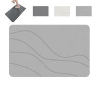 Genérico Matmend Bath Mat, Matmend Stone Bath Mat - Non-Slip Super Absorbent Diatomaceous Earth, Quick Drying Non-Slip Shower Mats, Easy to Clean, for Bathroom Living Room (Light Gray,45 * 35 * 0.9)