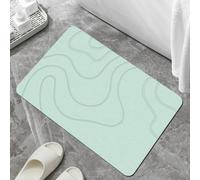 Genérico Matmend Bath Mat, Stone Bath Mat Diatomaceous Earth Quick Drying Non-Slip Shower Mats for Bathroom Floor, for Bathroom Floor Natural Easy Clean (Green,40 * 60 cm)