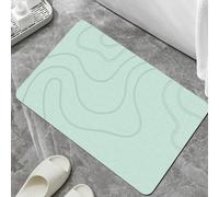Genérico Matmend Bath Mat, Stone Bath Mat Diatomaceous Earth, Quick Drying Non-Slip Shower Mats, for Bathroom Floor & Outside Bathtub (Blue,60 * 90cm)