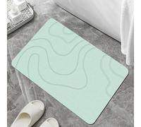Genérico Matmend Bath Mat, Stone Bath Mat Diatomaceous Earth Quick Drying Non Slip Shower Mats, Shower Mat Outside Shower, Diatomaceous Earth Stone Material (Green,60 * 90cm/23.6 * 35.4in)