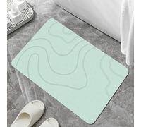 Genérico Matmend Bath Mat, Stone Bath Mat Diatomaceous Earth Quick Drying Non-Slip Shower Mats, Water Absorbing Bathroom Rug for Inside/Outside Shower, Non-Slip Quick Dry (Green,60 * 90CM)
