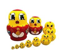 Generico Matrioscas rusas | De tamaño compacto y pintado a mano, muñecas de madera con decoración manual | para chimenea, estantería exposición, dormitorio infantil, centro de mesa festivo