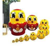 Generico Matrioske para niños - Escultura de madera con temática animal | Muñecas de madera con decoración manual | para salón, entrada, estantería para exposición, dormitorio y habitación de los