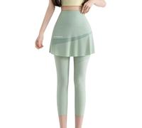 Genérico Mayas Deportivas Mujer - Conjunto Deportivo Dos Piezas Malla Falda Pantalones Yoga Capri Talla Grande Mujer