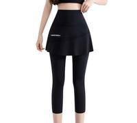 Genérico Mayas Deportivas Mujer - Conjunto Deportivo Dos Piezas Malla Falda Pantalones Yoga Capri Talla Grande Mujer