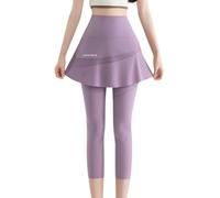 Genérico Mayas Deportivas Mujer - Conjunto Deportivo Dos Piezas Malla Falda Pantalones Yoga Capri Talla Grande Mujer