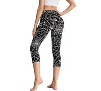 Genérico Mayas Deportivas Mujer - Leggings Femeninos Estampados de Cintura Alta para Yoga Pantalones Capri Deportivos elásticos y cómodos Ideales para Uso Diario