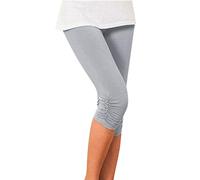 Genérico Mayas Deportivas Mujer - Pantalones Plisados recortados elásticos cómodos hasta el Muslo para Mujer