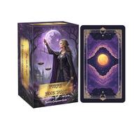 Genérico Mazo Tarot, Tema Luna Púrpura Versión En Inglés, Actividad de Entretenimiento para, para Adultos Familia Festivales Eventos Interacción Social Viajes Hogar Camping Picnic