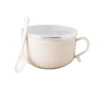 Genérico Meal Mugs - 25oz Cup Bowl with Lid,Large Soup Mug Dinnerware | for Tea Christmas Oats Lunch Noodle Sandwich