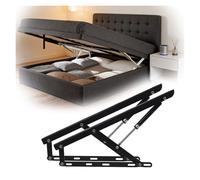 Genérico Mecanismo De Elevación Hidráulico De Resorte, Juego De Mecanismos Elevables para Cama, Pack De Completo De Elevación Hidráulicos Profesional para Canapés(Negro,110cm)