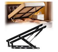 Genérico Mecanismo De Elevación Hidráulico De Resorte, Juego De Mecanismos Elevables para Cama, Pack De Completo De Elevación Hidráulicos Profesional para Canapés(Negro,150cm)
