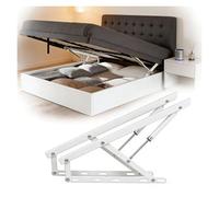 Genérico Mecanismo De Elevación Hidráulico De Resorte, Juego De Mecanismos Elevables para Cama, Pack De Completo De Elevación Hidráulicos Profesional para Canapés(White,110cm)