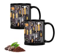 Genérico Mechanic Toolbox Mug, 11oz Funny Ceramic Toolbox Tea Mug, Realistic 3D Tool Case Engineer Coffee Cup, Creativity Funny - Mechanic Toolbox Set Pattern, Unique Gift, For Husband Dad (2Pcs)