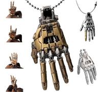 Genérico Mechanical Bionic Hand Pendant,Movable Finger Joints Robot Hand Charm Jewelry,Steampunk Mechanical Hands Pendant Necklace,Robotic Arm Jewelry Gift For Men Women