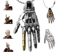 Genérico Mechanical Bionic Hand Pendant,Movable Finger Joints Robot Hand Charm Jewelry,Steampunk Mechanical Hands Pendant Necklace,Robotic Arm Jewelry Gift For Men Women