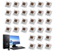 Genérico Mechanical Keyboard Replacement Axis, Tactile Keyboard, 30pcs Shaft Switches, Key Switches, Keypad Accessories for Computer Customizable Builds at Home