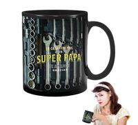 Genérico Mechanician Mug - Funny Coffee Mug | Black Ceramic Cup for Mechanics Large Capacity Ideal for Tea Soup Beer Whiskey Wine Water Juice Toolbox Gift