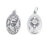 Generico Medalla de San Carlos Acutis, juego de 100 piezas, 2,5 x 1,5 cm, con obstensorio, Made in Italy