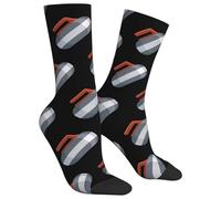 Genérico Medias estampadas elegantes y lindas para un estilo diario informal y cómodo, El negro1, Talla única