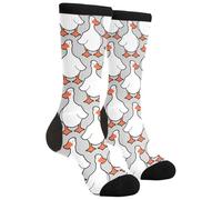 Genérico Medias estampadas elegantes y lindas para un estilo diario y casual, gris claro, Talla única