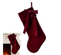 Genérico Medias Navideñas - 9,84x18,9 Pulgadas Decoración De De Regalo | dias Familiares De Terciopelo con, Medias Navideñas De Terciopelo para Árbol De Navidad, Repisa, Barandilla De Esca