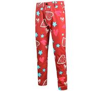 Genérico Medias para el DíA de San Valentín para Hombres con Corazones Corazón Rojo Leggings Sexys Pantalón Ajustado Corazón Lindo y Deportivo Dar Una Reseña de Mis Compras