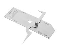 Genérico Medidor de Soldadura de Filete de Acero Inoxidable, Regla de Inspección para Construcción Naval y Calderas, Calibre Métrico para Medición Precisa de Profundidad y Socavado