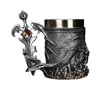 Genérico Medieval Beer Mug 600ml Travel Mug With Medieval Mastery Dragon