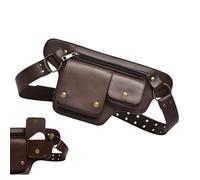 Generico Medieval | Bolso Multibolsillos con Ajustable | Bolso renacentista, para Mujer y Hombre, Disfraz Pirata Cosplay Correr Viaje, Marrón Oscuro, riferimento Alla descrizione, Referencia