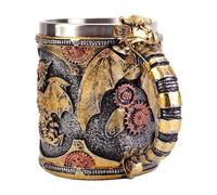 Genérico Medieval Dragon Cup - 400ml Stainless Steel Steampunk Mug | Desk Collector Sculptures For Coffee Beer Whiskey Stand Family Friends Party Camping Picnic Shelf Halloween | Father's Day Gift