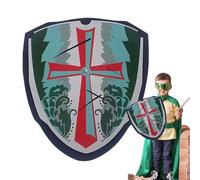 Genérico Medieval Foam Toy Shield - Soft Play Knight Costume Accessory, Lightweight Gear, Safety Combat Prop, Protective Armament, Dragon Design Plate, Party Favor | for Boys