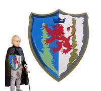 Genérico Medieval Foam Toy Shield - Soft Play Knight Costume Accessory, Lightweight Gear, Safety Combat Prop, Protective Armament, Dragon Design Plate, Party Favor | For Boys