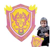 Genérico Medieval Foam Toy Shield - Soft Play Knight Costume Accessory, Lightweight Gear, Safety Combat Prop, Protective Armament, Dragon Design Plate, Party Favor | For Boys