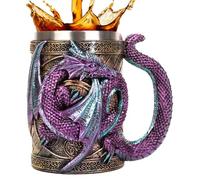 Genérico Medieval Mug - Stainless Steel Resin 568ml 15.5x11.5x14cm | Gothic Beer Stein, 3D Dragon Tankard Novelty Drink Cup | Vintage Medieval Mug For Tea Coffee Parties Hosting Gothic Decoration