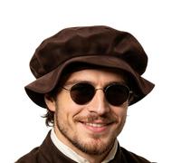 Genérico Medieval Renaissance Hat - Soft Velvet Tudor Beret, Vintage Cosplay Accessory, Authentic Style Cap, Lightweight Costume Headpiece, Decorative Party Apparel | For Men Women