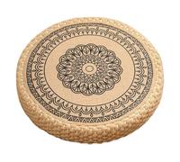 Genérico Meditation Floor Pillow - Handwoven Round Yoga Floor Cushion - Stable Soft Seat Pad Fireplace Yoga Living Room Meditation