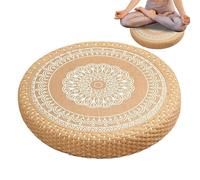Genérico Meditation Floor Pillow - Handwoven Round Yoga Floor Cushion - Stable Soft Seat Pad Fireplace Yoga Living Room Meditation
