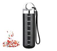 Genérico Mediz Carry Case, Weekly Pill Organizer Metal Storage Box Portable Medicine Holder, Compact Sturdy Compact Pill Container System, Minimal Travel Health Kit, Daily Routine Use