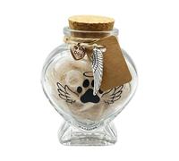 Generico Memorial Bottle for Pet Hair, Heart Shaped Glass Keepsake Storage Bottle, Decorative Dog Cat Memory Organizer for Shelf Desk Apartment School Commuting Boyfriend Girlfriend Friends Giift Use