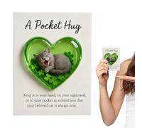 Genérico Memorial Gato | de Mesa en Forma de corazón - Gatos en Miniatura con Tarjeta para Amantes de los Animales Simpatía Casa Biblioteca Colección Vacaciones Navidad