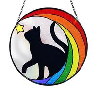 Genérico Memorial para, Atrapasoles para para Perros Y Angelicales, Colgantes Conmemorativos, 16x16 Cm, A Prueba De Herrumbre E Impermeable, Tema De Luto De Simpatía para Ventana, DEC